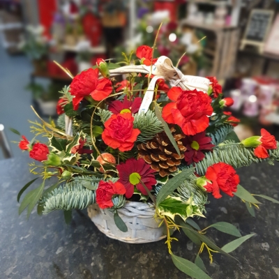 Christmas Basket Arrangement