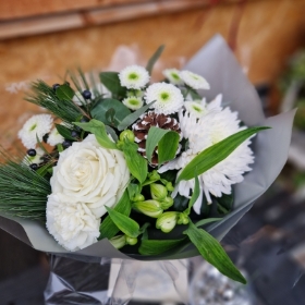 White Christmas Hand Tied Bouquet